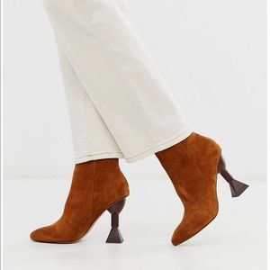 ASOS Design Escape Sculptural Heel Booties